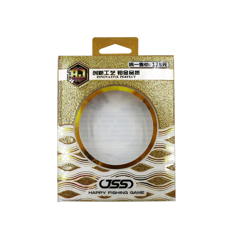 Gold Stamping PET Box with Clear Window for Fishing Line